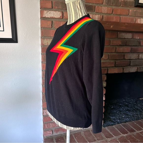 Run & Fly Lightning Bolt Jumper Sweater in Navy Blue Sz XS - Picture 5 of 9